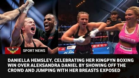 kingpyn boobs|Kingpyn Boxing video: Daniella Hemsley flashes fans after。